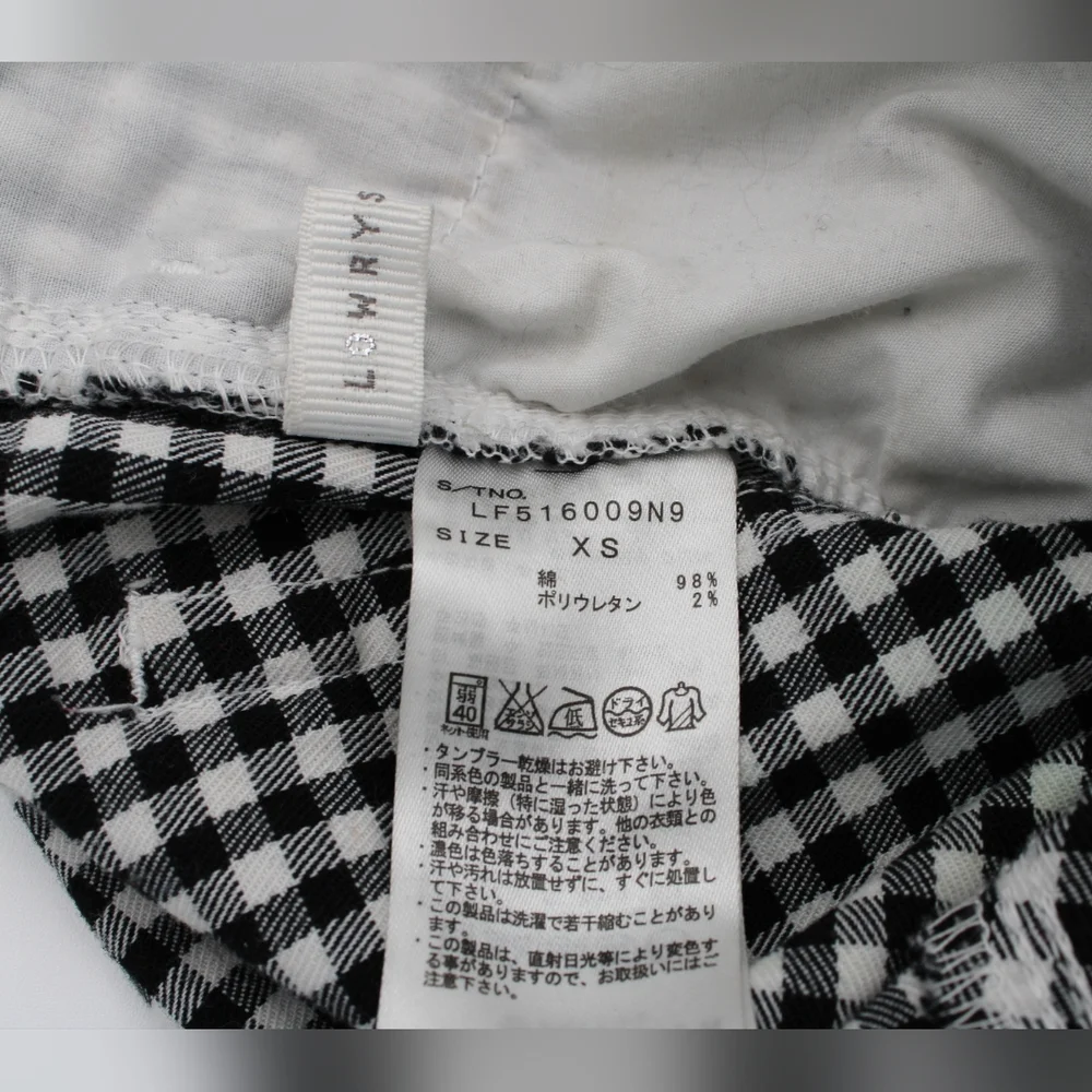 Lowry's Farm Black & White Checker Cropped Jeans – Women’s XS - Picture 6 of 6